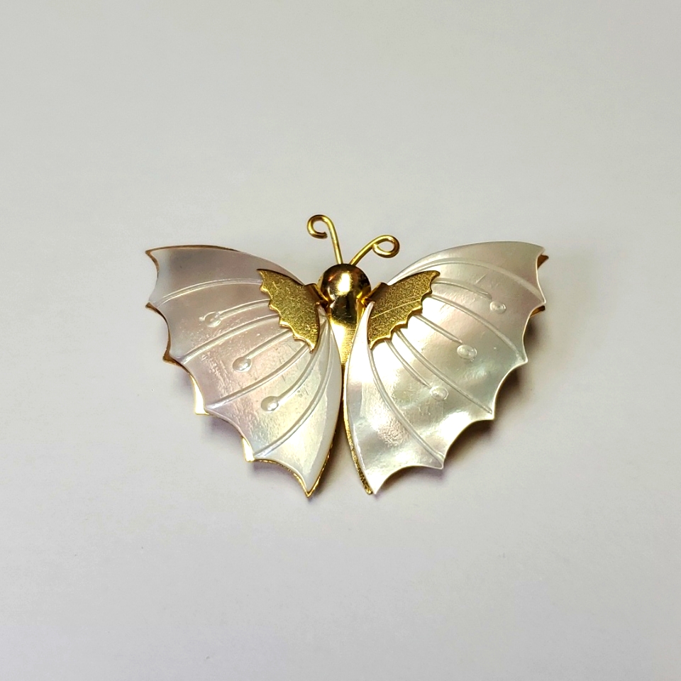 Mother Of Pearl Butterfly Pin